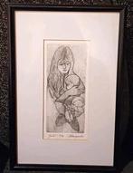 Ets moeder en kind, Antiek en Kunst, Ophalen of Verzenden