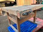Vierzijdige werkbank met bankschroeven, Ophalen, Gebruikt, 120 tot 170 cm, Bankschroef