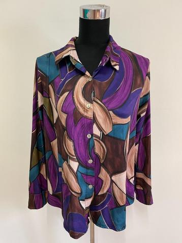 Top19 - Fleurige blouse met paars maat 42 (1) beschikbaar voor biedingen