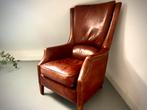 Klassieke Fauteuil - Rundleer, topkwaliteit, Huis en Inrichting, Ophalen, Zo goed als nieuw, 75 tot 100 cm, 50 tot 75 cm