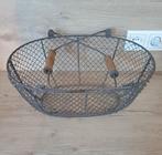 Mooie oude brocante franse plukmand/draadmand, Ophalen of Verzenden, Zo goed als nieuw, Rond, Riet