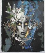 BB.Design - Venetiaans masker - schilderij, Nieuw, Ophalen of Verzenden, Schilderij, Minder dan 50 cm