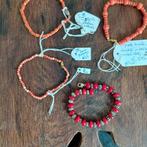 bloedkoraal armbanden in div.maten en uitvoeringen, Ophalen of Verzenden, Zo goed als nieuw, Rood