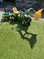 John Deere traptractor met voorlader en aanhanger, Ophalen of Verzenden, Gebruikt
