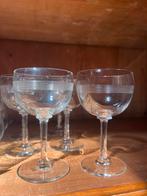 Set van 6 Antieke Wijnglazen, 12 x 7 cm, Ophalen of Verzenden