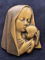 Bronzen plaquette hanger Maria Jezus, Cisele Edition 7x5 cm, Antiek en Kunst, Ophalen of Verzenden
