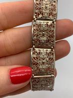 J889 Prachtige zilveren armband filigrain, Sieraden, Tassen en Uiterlijk, Antieke sieraden, Armband, Ophalen of Verzenden, Zilver