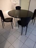 Eettafel met stoelen, Huis en Inrichting, Tafels | Eettafels, Overige materialen, 100 tot 150 cm, 100 tot 150 cm, Rond