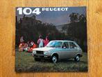 Folder Peugeot 104, Ophalen of Verzenden, Zo goed als nieuw, Peugeot