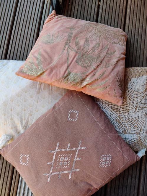 4 x kussen incl binnen kussen., Huis en Inrichting, Woonaccessoires | Kussens, Zo goed als nieuw, Overige kleuren, Vierkant, Ophalen of Verzenden