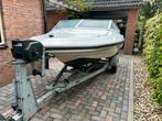 5-persoons tourbootje Honda 4-takt met kanteltrailer, Watersport en Boten, Motorboten en Motorjachten, Ophalen, Zo goed als nieuw