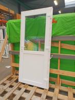 Kunststof Buitendeur 1/2glas  b90 x h204 cm Wit -2408-, Niet ingevuld, Kunststof, 80 tot 100 cm, Niet ingevuld