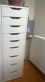 Witte ladekast Alex van IKEA, Huis en Inrichting, Kasten | Ladekasten, Ophalen, Overige materialen, Minder dan 50 cm, 5 laden of meer