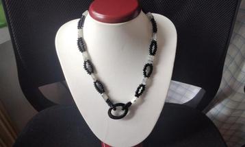 Prachtige ketting Zwart Onyx Toermalijn en Agaat Exculsief beschikbaar voor biedingen