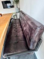 Stijlvolle leren eettafelbank (205cm), Ophalen, 200 cm of meer, 50 tot 100 cm, Zo goed als nieuw