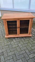 massief teak wijnkast, Huis en Inrichting, 25 flessen of meer, Gebruikt, Hout, 50 tot 75 cm