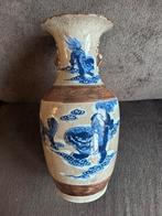 Antieke Chinese Blauw/wit Graquele vaas 1840-1850 foodog, Antiek en Kunst, Antiek | Porselein, Ophalen of Verzenden