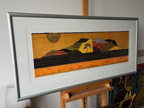 Ronald Boonacker, ingelijste zeefdruk Mahe Seychelles II, Antiek en Kunst, Kunst | Litho's en Zeefdrukken, Ophalen