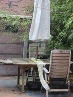 Houten tuinset met 4 stoelen, Tuin en Terras, Tuinsets en Loungesets, Ophalen, Gebruikt, Hout