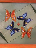 Vintage Art Deco Houten Dienblad met Vlinders, Huis en Inrichting, Ophalen of Verzenden, Gebruikt, Rechthoekig, Hout