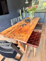 Antieke boeren tafel – massief hout – landelijke eettafel, Huis en Inrichting, Tafels | Eettafels, Ophalen, Gebruikt, Eikenhout