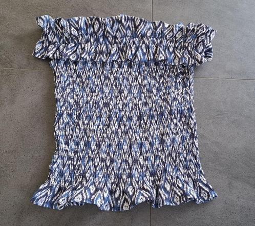 Top maat L. Cotton Club dameskleding. Blauw/wit shirt., Kleding | Dames, Tops, Zo goed als nieuw, Maat 42/44 (L), Blauw, Zonder mouw