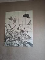 Ixxi planten met vlinders en rupsen, Ophalen of Verzenden, Zo goed als nieuw, Schilderij, 75 tot 100 cm
