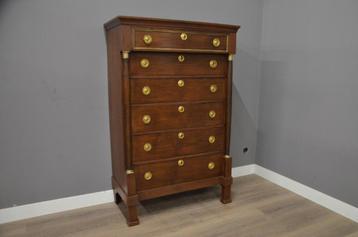 Antieke eiken empire chiffoniere ladekast beschikbaar voor biedingen