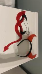 Halloween haarband en masker duiveltje, Ophalen, Zo goed als nieuw, 170 of groter, Meisje