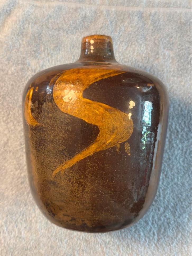 Zeldzame Vintage Studiokeramiek Vaas - Gesigneerd, Antiek en Kunst, Antiek | Vazen, Ophalen of Verzenden