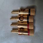 monitor cable 4 banaan pluggen verguld, Ophalen of Verzenden, Gebruikt, Minder dan 2 meter