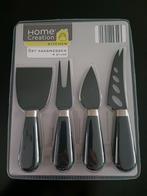 Kaasmessenset 4 stuks zwart Home Creation, Huis en Inrichting, Ophalen, Nieuw, Rvs of Chroom
