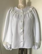 Vintage Blouse met Wijde Mouwen, Kleding | Dames, Blouses en Tunieken, Ophalen of Verzenden, Zo goed als nieuw, Maat 36 (S), Wit