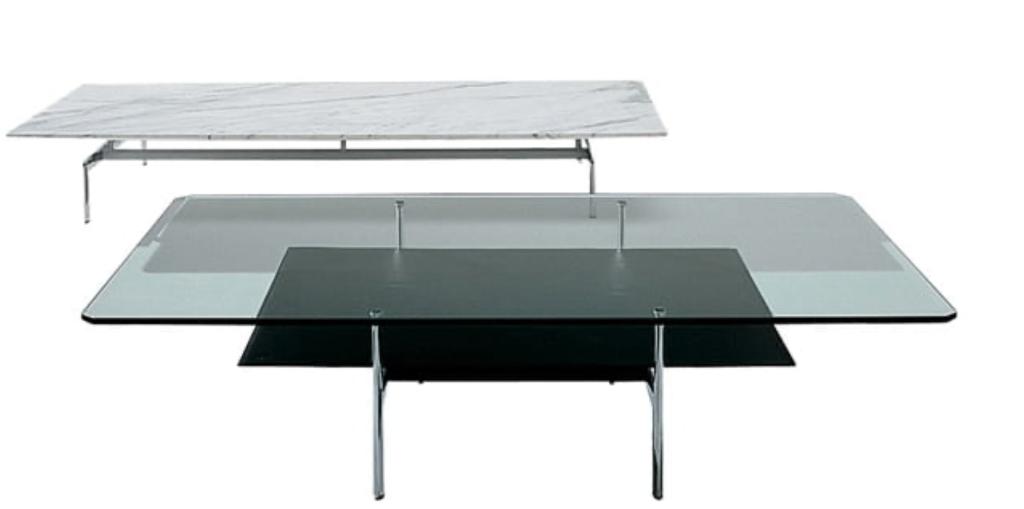 2x B&B Italia Diesis salontafel 100x150 cm, Wit en Zwart, Ophalen, Gebruikt, Klassieke Industrieel Stylish Tijdloos Vintage Chique