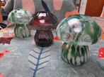 Drie glazen paddenstoelen met led lampjes nieuw, Ophalen of Verzenden, Zo goed als nieuw