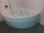 Superlux acryl hoekbad Myron whirlpool en jets wit 148/148, Ophalen, Zo goed als nieuw, Met bad