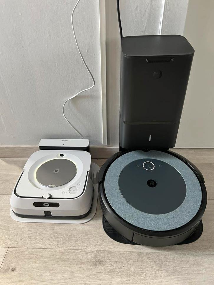 iRobot Roomba i3+ & Braava Jet M6 schoonmaakrobots, Witgoed en Apparatuur, Stofzuigers, Zo goed als nieuw, Robotstofzuiger, Stofzak
