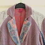 Save the Queen blazer jasje denim / rood/ creme M-L nr 43466, Kleding | Dames, Jasjes, Kostuums en Pakken, Maat 38/40 (M), Blauw