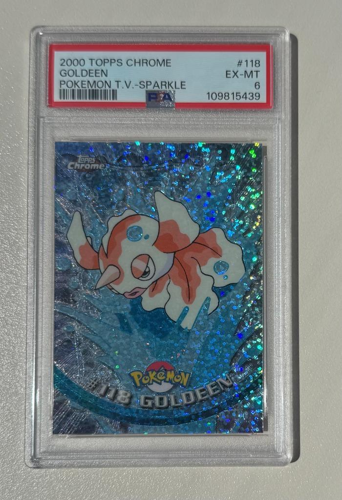 Pokemon TOPPS Chrome series 2 - Sparkle Goldeen #118 - PSA6, Hobby en Vrije tijd, Verzamelkaartspellen | Pokémon, Zo goed als nieuw