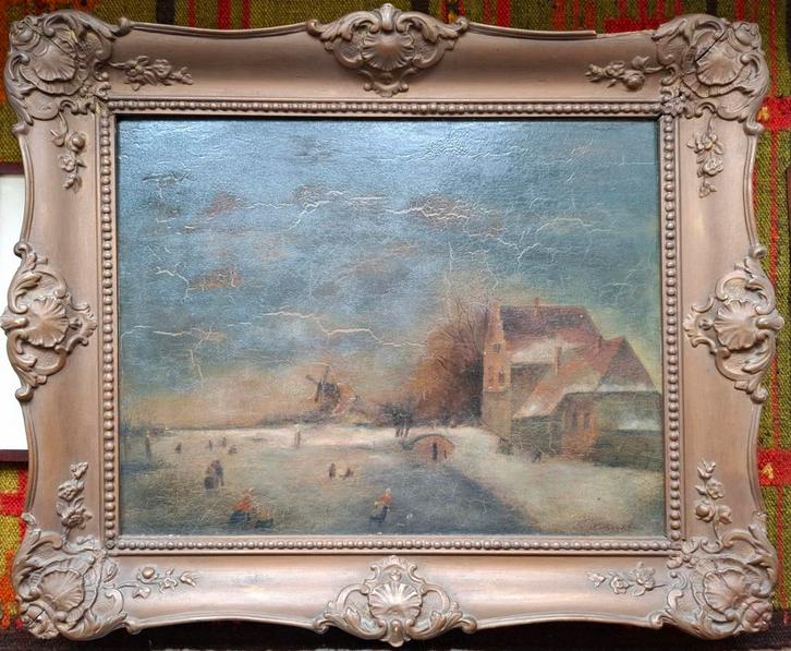 Olieverf op paneel, Omg Nicolaas Johannes Rooseboom, Antiek en Kunst, Kunst | Schilderijen | Klassiek, Ophalen of Verzenden
