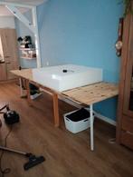 tafel met opleg bladen voor bv kerstdorp, Ophalen, Gebruikt