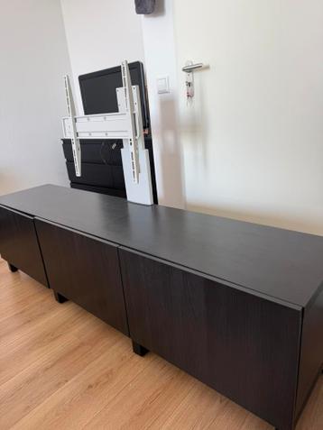 Zwart Besta Ikea TV meubel - afbeelding 4