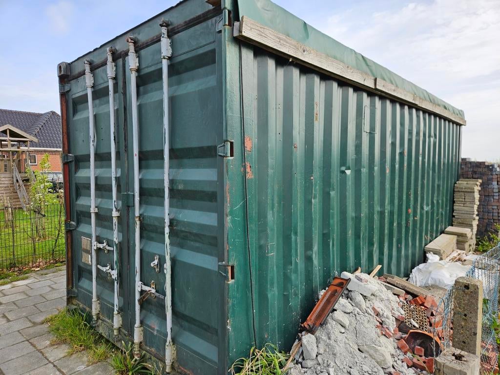 Groene Zeecontainer 20ft, Zakelijke goederen, Machines en Bouw | Keten en Containers, Ophalen