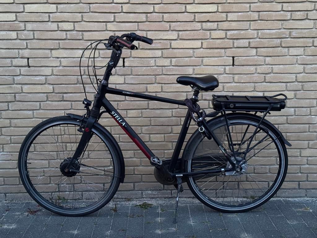 Stella Azzurro Nero Suprerior elektrische herenfiets, Gebruikt, Versnellingen, 53 tot 57 cm, Ophalen
