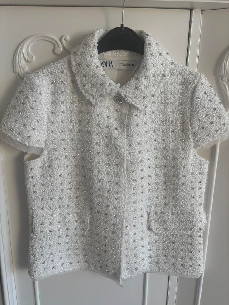 Nieuw wit jasje merk Zara maat XS, Wit, Nieuw, Ophalen of Verzenden, Jasje