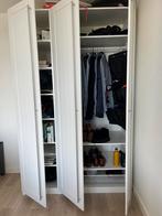 Witte Pax kast IKEA met planken en draadmand, 100 tot 150 cm, 200 cm of meer, Ophalen of Verzenden, Zo goed als nieuw