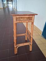 Vintage rotan plantentafel pied de stal jaren 70 design, Ophalen of Verzenden, Gebruikt