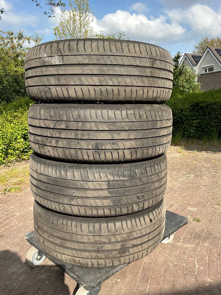 Te koop aangeboden 4 velgen met zomerbanden 205/55 R16, Ophalen, Gebruikt