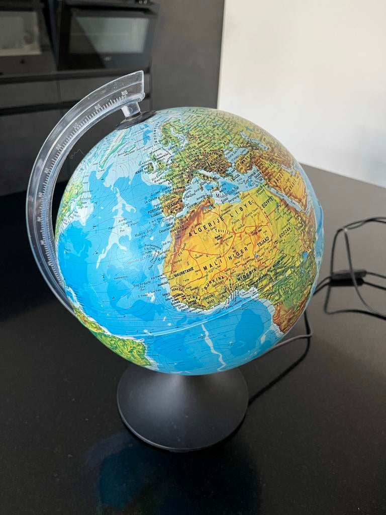 Wereldbol - Educatief en Decoratief, Ophalen, Verlicht, Gebruikt