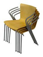 Vintage stoelen Fritz Hansen Vico Magistretti set van vier, Gebruikt, Bruin, Bekijk de foto's voor alle details!, Vier